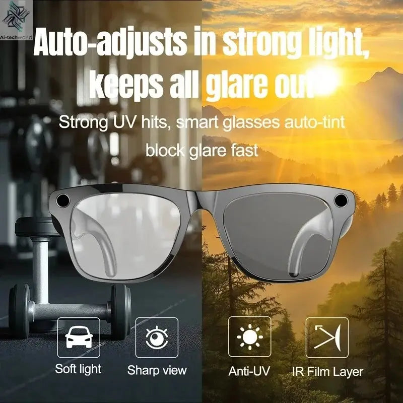 MIJIA 6K HD AI Smart Glasses Photochromic Multifunction Bluetooth Calling Voice Assistant Music Player Translate Camera 2026 Ai-TechWorld 