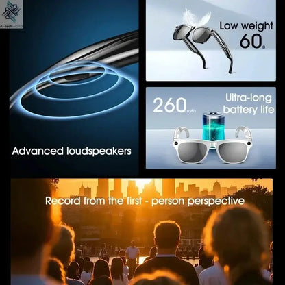 MIJIA 6K HD AI Smart Glasses Photochromic Multifunction Bluetooth Calling Voice Assistant Music Player Translate Camera 2026 Ai-TechWorld 