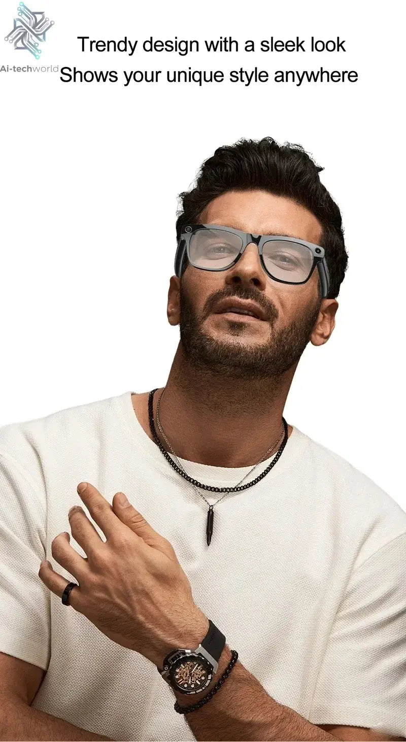MIJIA 6K HD AI Smart Glasses Photochromic Multifunction Bluetooth Calling Voice Assistant Music Player Translate Camera 2026 Ai-TechWorld 