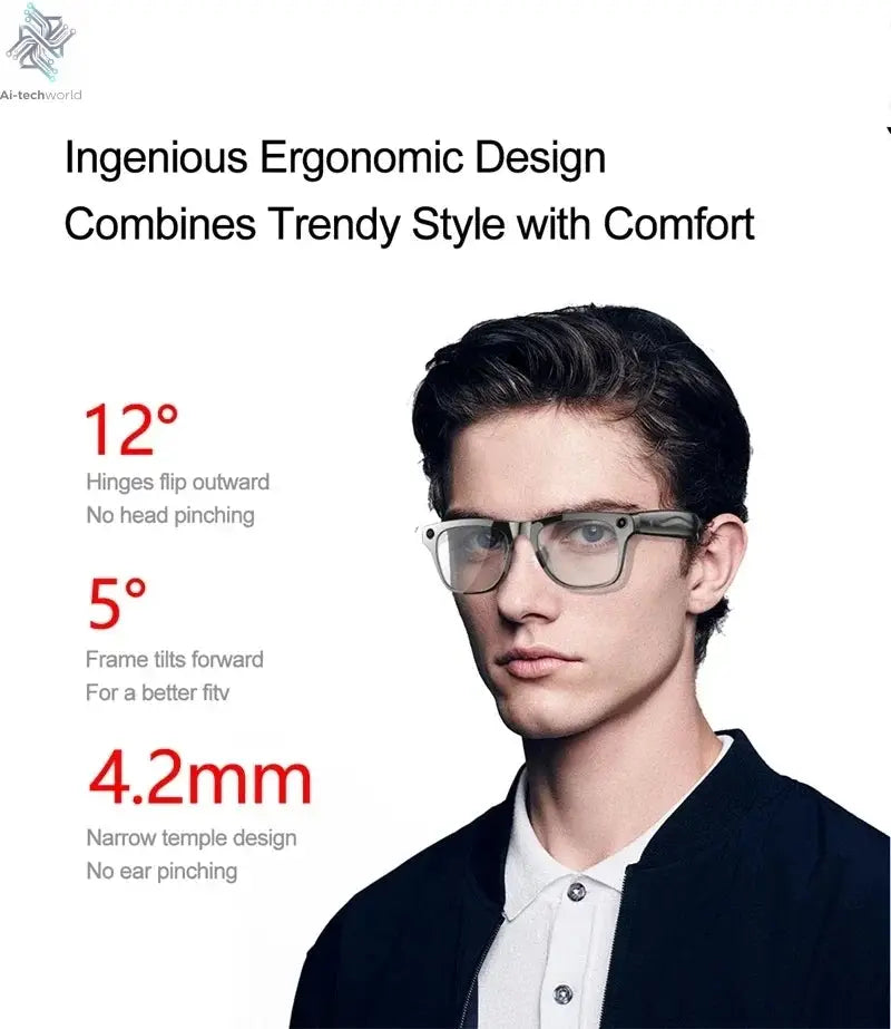 MIJIA 6K HD AI Smart Glasses Photochromic Multifunction Bluetooth Calling Voice Assistant Music Player Translate Camera 2026 Ai-TechWorld 