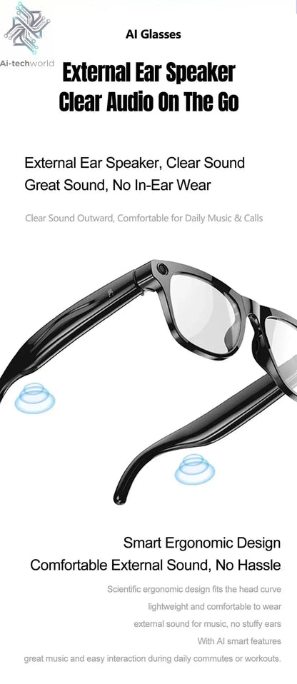 MIJIA 6K HD AI Smart Glasses Photochromic Multifunction Bluetooth Calling Voice Assistant Music Player Translate Camera 2026 Ai-TechWorld 