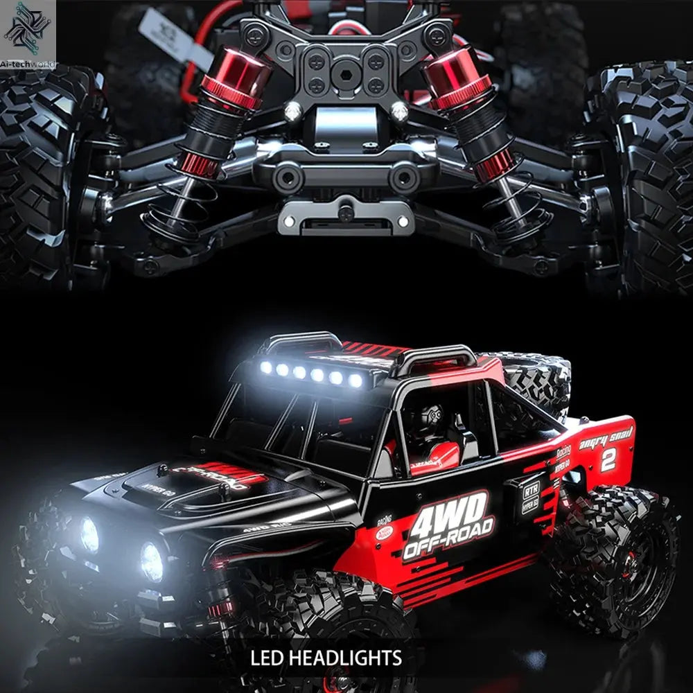 MJX 14209 14210 V3.0 1/14 RC Car 75km/h Brushless Hyper Go 2.4G Remote Control 4WD Off-road Racing RC Truck Electric Hobby Toy Ai-TechWorld 