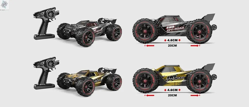 MJX 14209 14210 V3.0 1/14 RC Car 75km/h Brushless Hyper Go 2.4G Remote Control 4WD Off-road Racing RC Truck Electric Hobby Toy Ai-TechWorld 