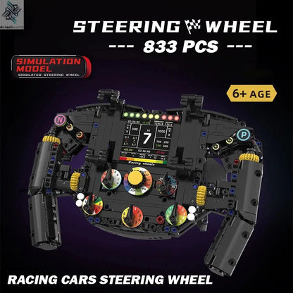 MOC Technical Racing Cars Steering Wheel Model Building Blocks Bricks Toys Creative Phone Holder Home Ornaments Kids Adults Gift Ai-TechWorld 