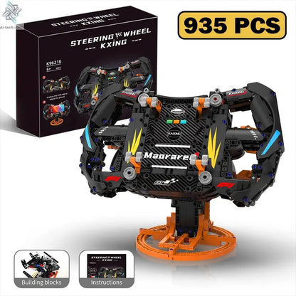 MOC Technical Racing Cars Steering Wheel Model Building Blocks Bricks Toys Creative Phone Holder Home Ornaments Kids Adults Gift Ai-TechWorld 