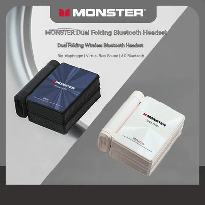 MONSTER AC530 Earphones Bluetooth 6.0 IPX5 Waterproof Double Fold Ear Hanging Bone Conduction Sports Running Headphones Gifts - Ai-TechWorld