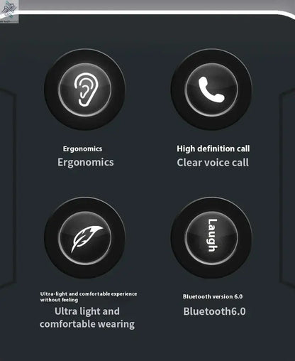 MONSTER AC530 Earphones Bluetooth 6.0 IPX5 Waterproof Double Fold Ear Hanging Bone Conduction Sports Running Headphones Gifts - Ai-TechWorld