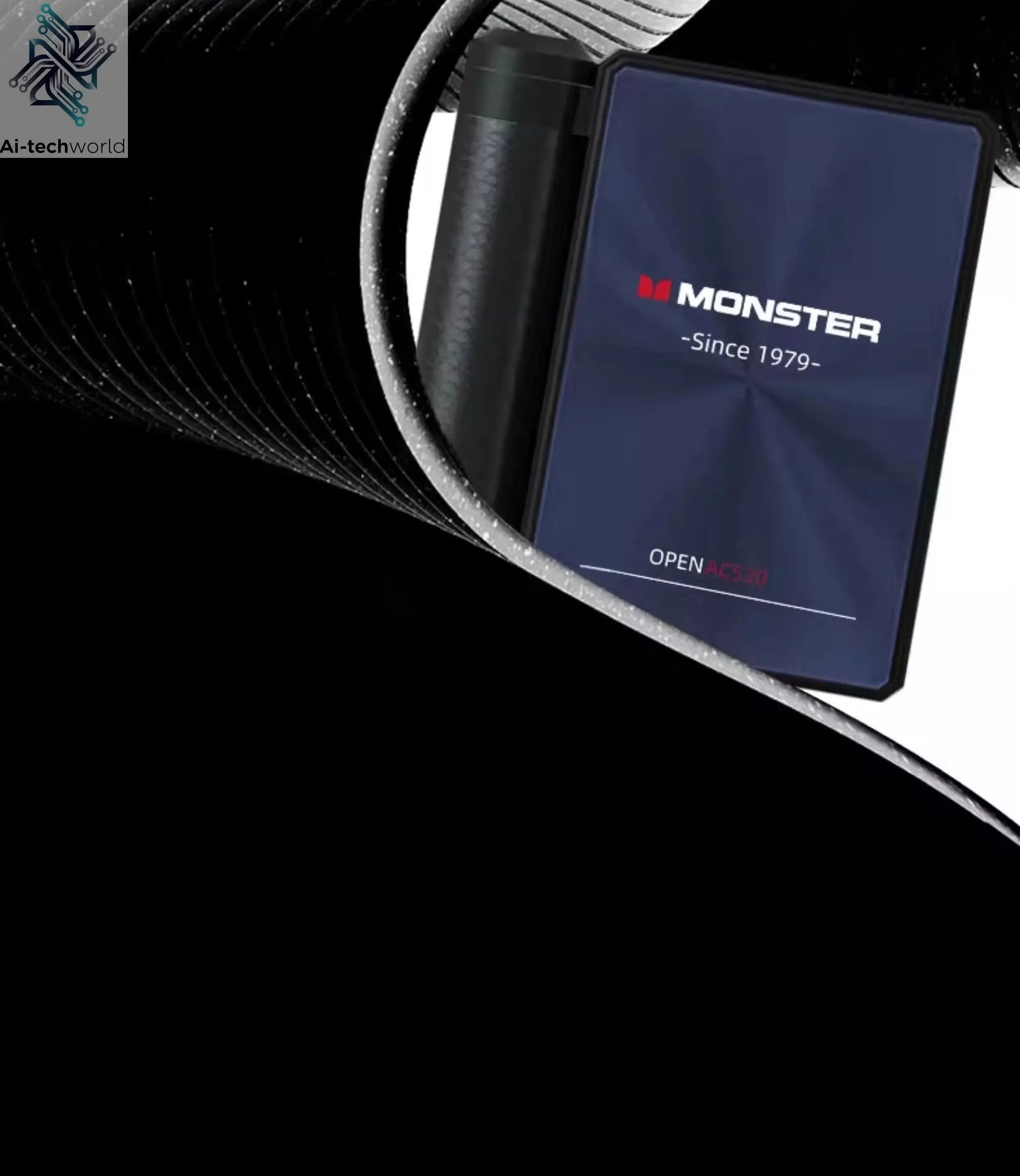 MONSTER AC530 Earphones Bluetooth 6.0 IPX5 Waterproof Double Fold Ear Hanging Bone Conduction Sports Running Headphones Gifts - Ai-TechWorld