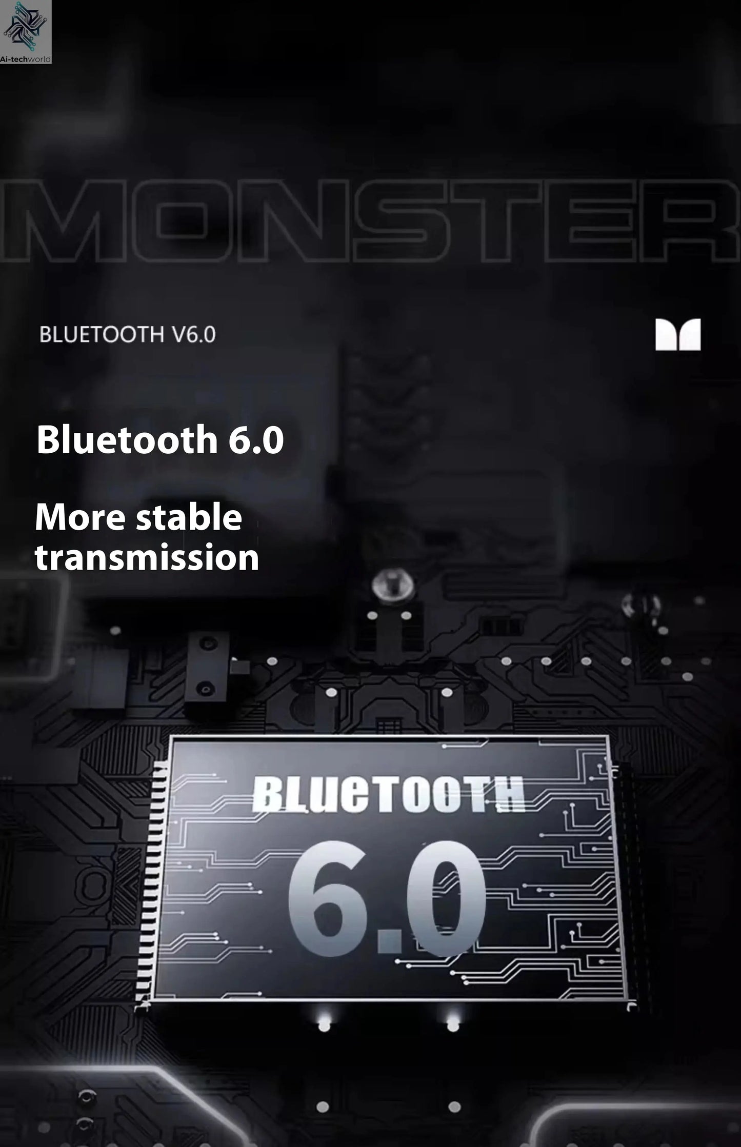 MONSTER AC530 Earphones Bluetooth 6.0 IPX5 Waterproof Double Fold Ear Hanging Bone Conduction Sports Running Headphones Gifts - Ai-TechWorld
