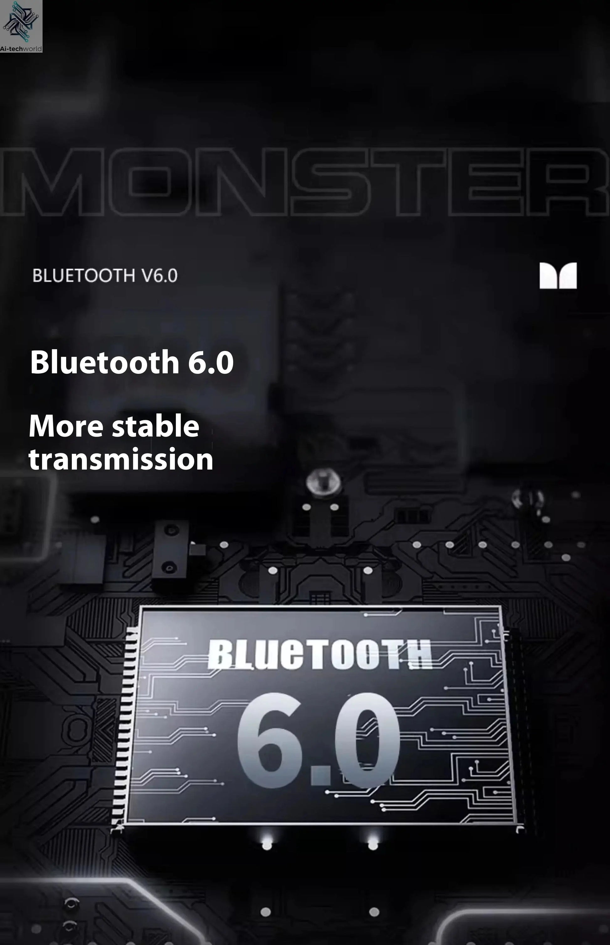MONSTER AC530 Earphones Bluetooth 6.0 IPX5 Waterproof Double Fold Ear Hanging Bone Conduction Sports Running Headphones Gifts - Ai-TechWorld