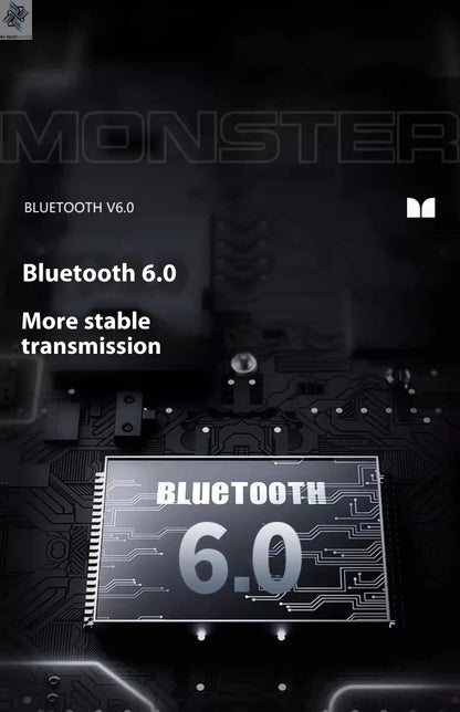 MONSTER AC530 Earphones Bluetooth 6.0 IPX5 Waterproof Double Fold Ear Hanging Bone Conduction Sports Running Headphones Gifts - Ai-TechWorld