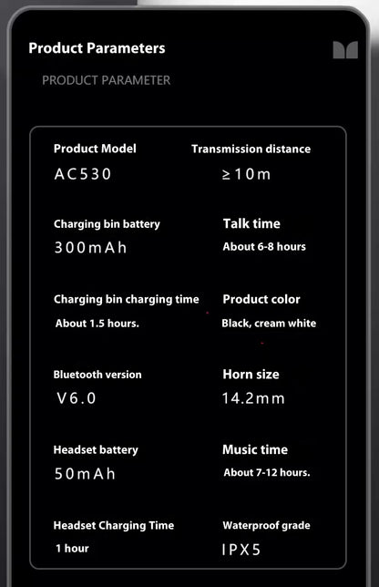MONSTER AC530 Earphones Bluetooth 6.0 IPX5 Waterproof Double Fold Ear Hanging Bone Conduction Sports Running Headphones Gifts - Ai-TechWorld