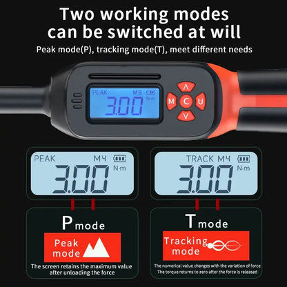 MOVECRAB Digital Torque Wrench 1.5-340N.m with Preset Values 2% Accuracy Buzzer and LED Flash Notification Ai-TechWorld 