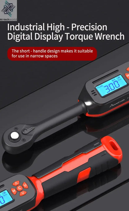 MOVECRAB Digital Torque Wrench 1.5-340N.m with Preset Values 2% Accuracy Buzzer and LED Flash Notification Ai-TechWorld 
