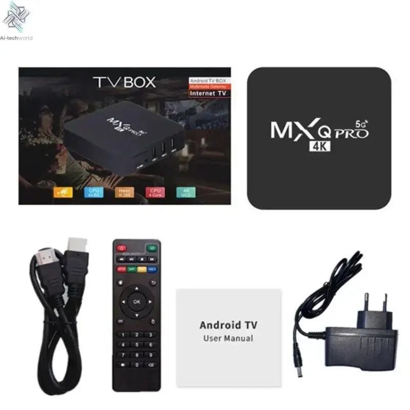 MXQ PRO TV BOX Android S905L 2.4G&5G WiFi Original Quad Core Youtube Media Player Mxq Pro 4K Set Top Box IPTV Netflix YouTube Ai-TechWorld 