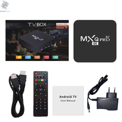 MXQ PRO TV BOX Android S905L 2.4G&5G WiFi Original Quad Core Youtube Media Player Mxq Pro 4K Set Top Box IPTV Netflix YouTube Ai-TechWorld 