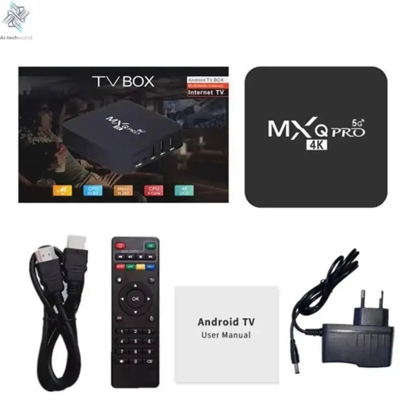 MXQ PRO TV BOX Android S905L 2.4G&5G WiFi Original Quad Core Youtube Media Player Mxq Pro 4K Set Top Box IPTV Netflix YouTube Ai-TechWorld 