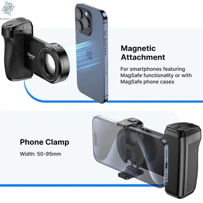 MagSafe Bluetooth Selfie Handle Grip Camera Shutter Stabilizer for Smartphones Ai-TechWorld 