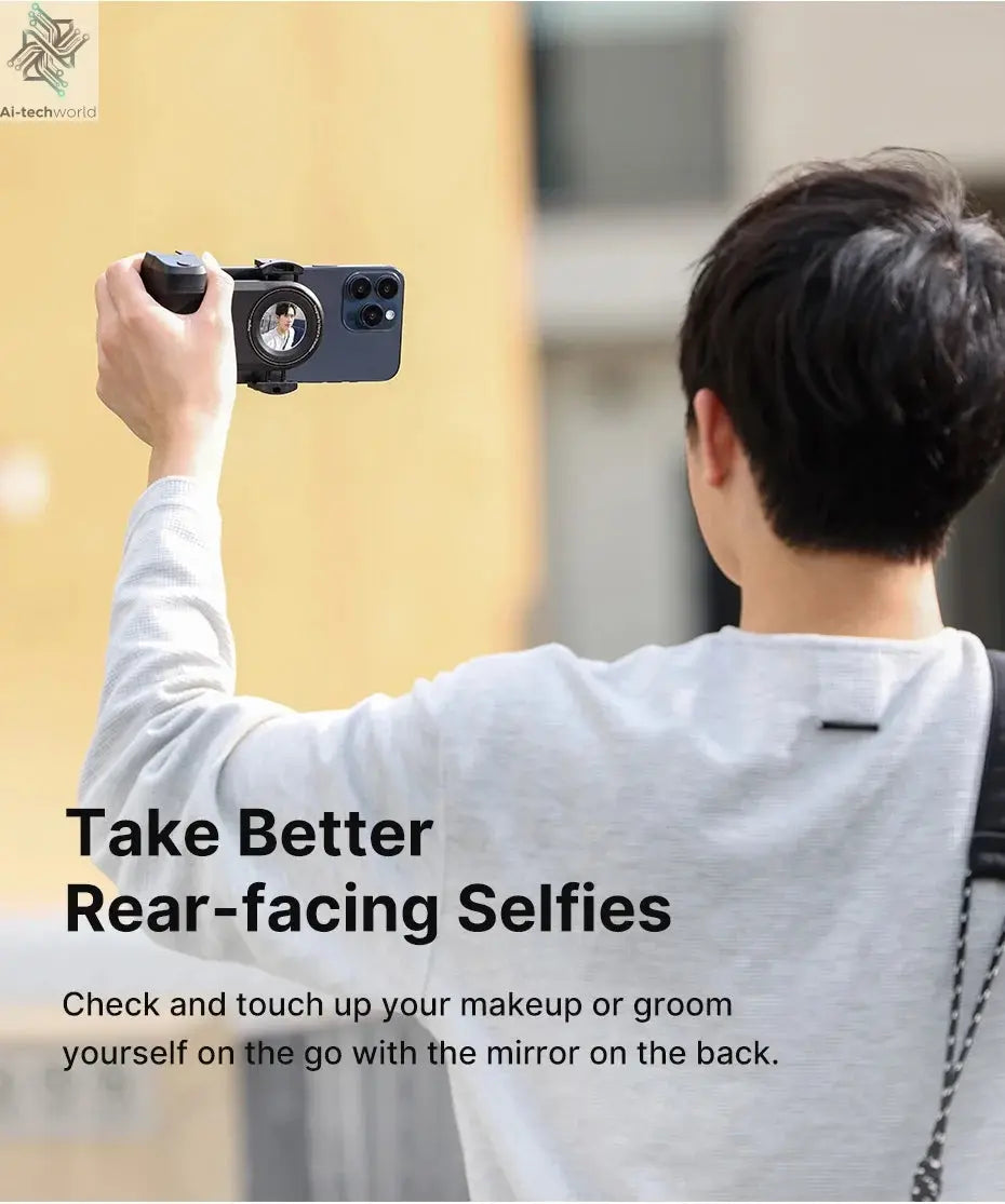 MagSafe Bluetooth Selfie Handle Grip Camera Shutter Stabilizer for Smartphones Ai-TechWorld 