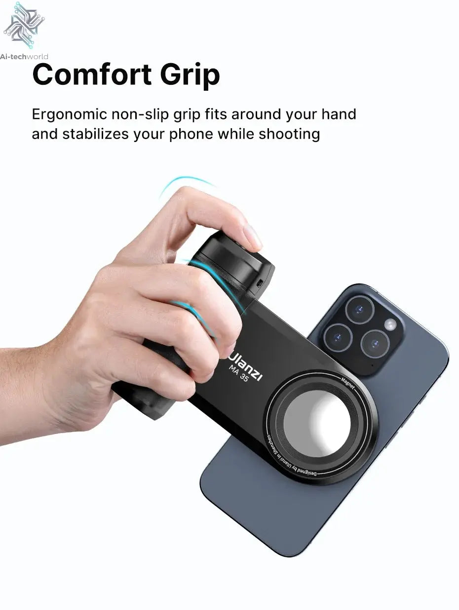 MagSafe Bluetooth Selfie Handle Grip Camera Shutter Stabilizer for Smartphones Ai-TechWorld 