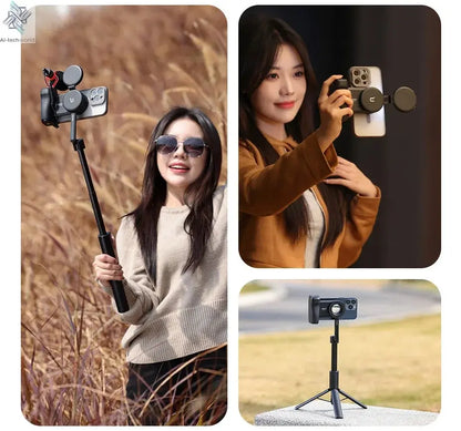 MagSafe Bluetooth Selfie Handle Grip Camera Shutter Stabilizer for Smartphones Ai-TechWorld 
