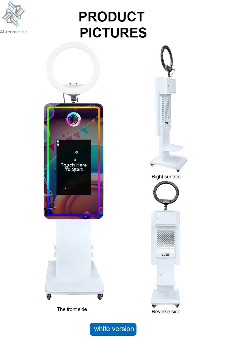 Magic Mirror Photobooth Machine LCD Touch Screen Wedding Party DSLR Selfie Photo Booth with Free Software Ai-TechWorld 