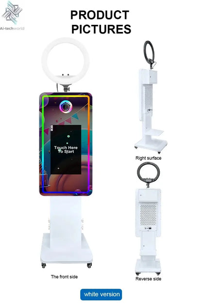 Magic Mirror Photobooth Machine LCD Touch Screen Wedding Party DSLR Selfie Photo Booth with Free Software Ai-TechWorld 