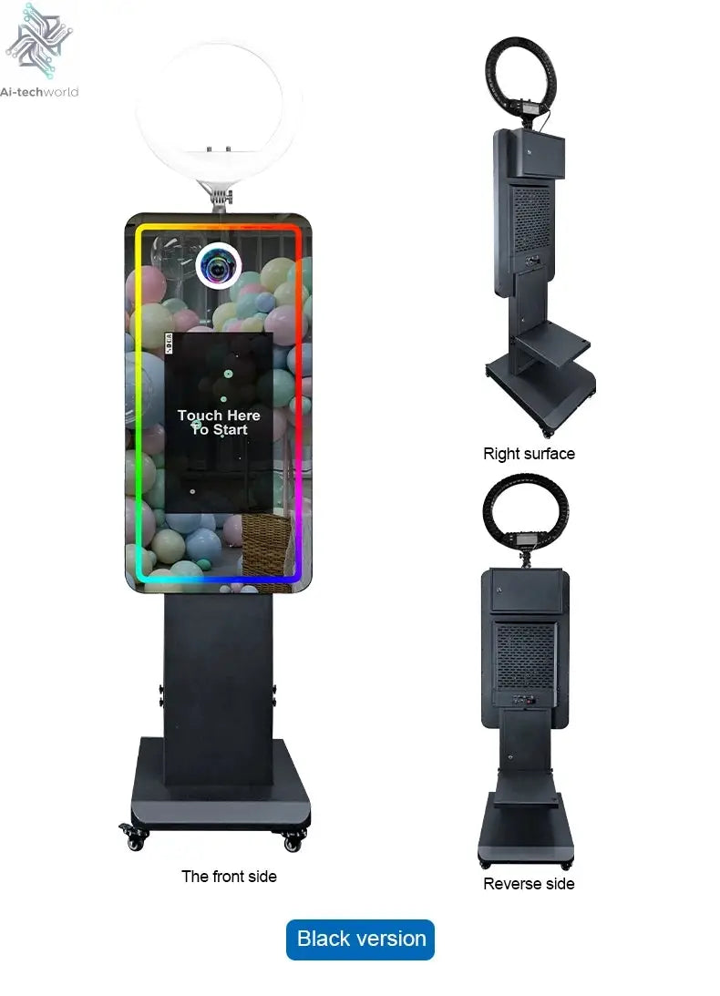 Magic Mirror Photobooth Machine LCD Touch Screen Wedding Party DSLR Selfie Photo Booth with Free Software Ai-TechWorld 