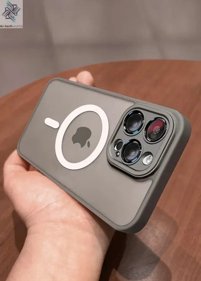 Magnetic Luxury Matte Translucent Armor Shockproof Case For iPhone Ai-TechWorld 