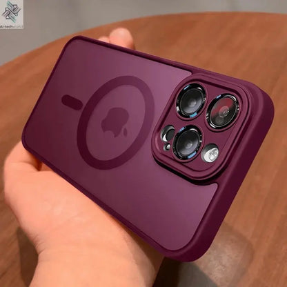 Magnetic Luxury Matte Translucent Armor Shockproof Case For iPhone Ai-TechWorld 