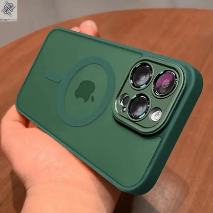 Magnetic Luxury Matte Translucent Armor Shockproof Case For iPhone Ai-TechWorld 
