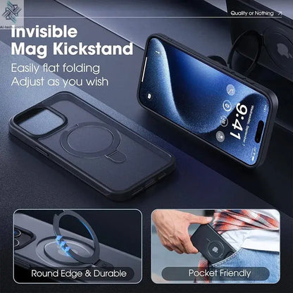 Magnetic Phone Case with Ring Stand for iPhone 17 Pro Max Air 16 16E 15 14 Case Plus 13 11 12 Mobile Cases with Kickstand Ai-TechWorld 