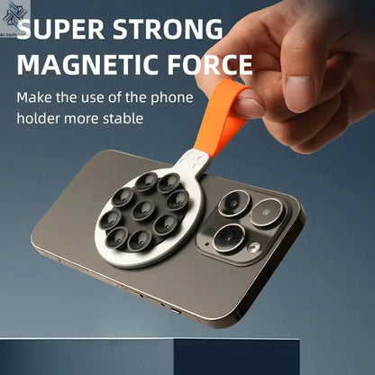 Magnetic Phone Holder Super Strong Suction Silicone Phone Case Grip Stand Holder Ai-TechWorld 