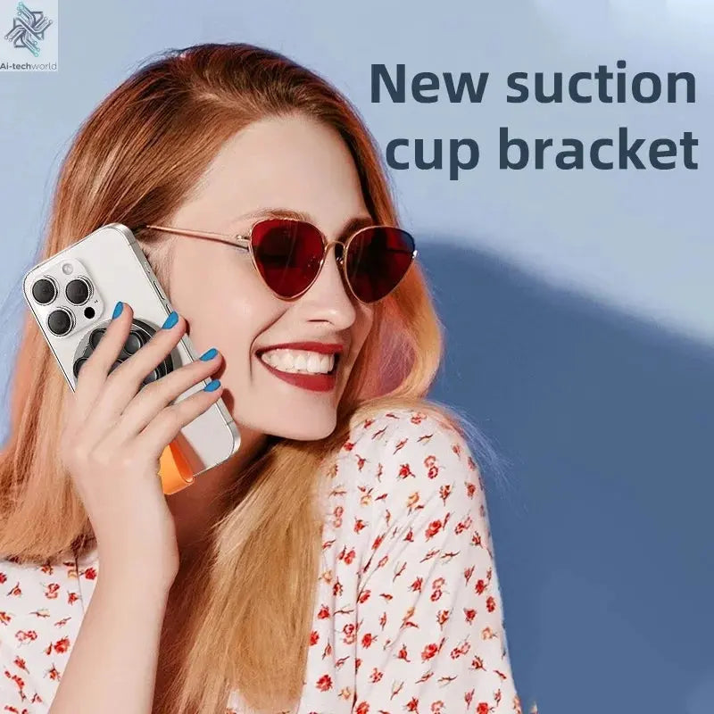 Magnetic Phone Holder Super Strong Suction Silicone Phone Case Grip Stand Holder Ai-TechWorld 