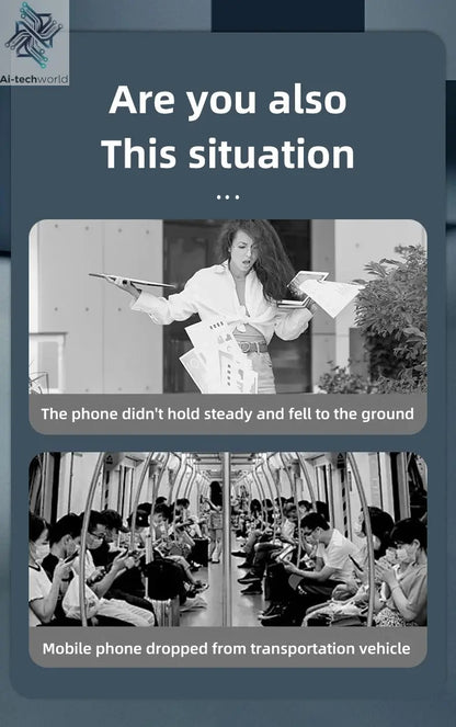 Magnetic Phone Holder Super Strong Suction Silicone Phone Case Grip Stand Holder Ai-TechWorld 