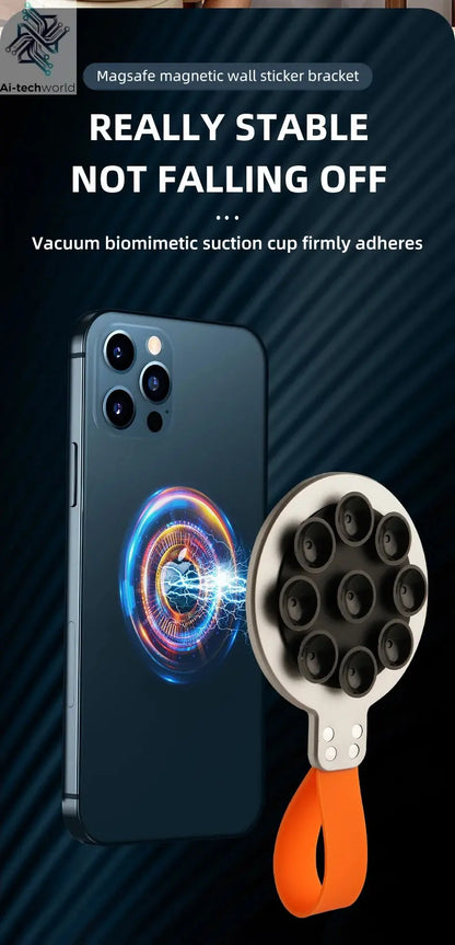Magnetic Phone Holder Super Strong Suction Silicone Phone Case Grip Stand Holder Ai-TechWorld 