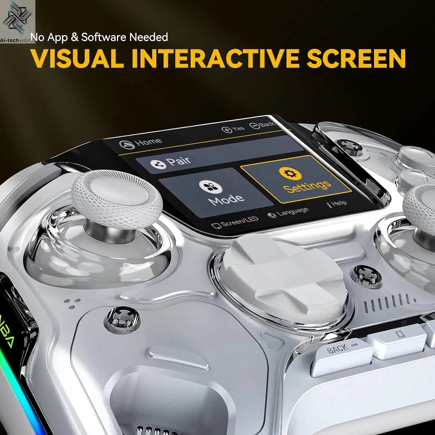 Manba One V2 Wireless Gaming Controller for Switch/PC/iOS/Android Hall Effect Stick RGB Light 1800mAh with Charging Dock Ai-TechWorld 