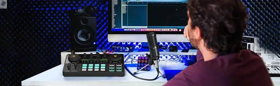 Maono AM200-S1 Sound Card Microphone Set MaonoCaster Audio Interface with Condenser Mic for Live Streaming,Recording,PC\Phone Ai-TechWorld 