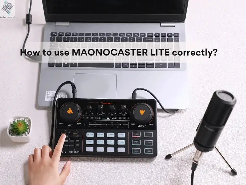 Maono AM200-S1 Sound Card Microphone Set MaonoCaster Audio Interface with Condenser Mic for Live Streaming,Recording,PC\Phone Ai-TechWorld 