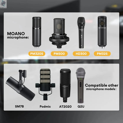 Maono AME2 Audio Interface Sound Card DJ Mixer All in One Portable Podcast Studio for Recording,Live Streaming,Youtube,Guitar,PC Ai-TechWorld 
