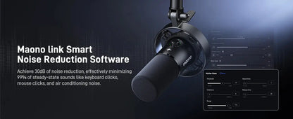 Maono PD300X Dynamic Microphone XLR USB Podcast Recording Mic 192kHz24bit for Content Creation Home Audio Studio Noise Reduction Ai-TechWorld 