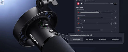 Maono PD300X Dynamic Microphone XLR USB Podcast Recording Mic 192kHz24bit for Content Creation Home Audio Studio Noise Reduction Ai-TechWorld 