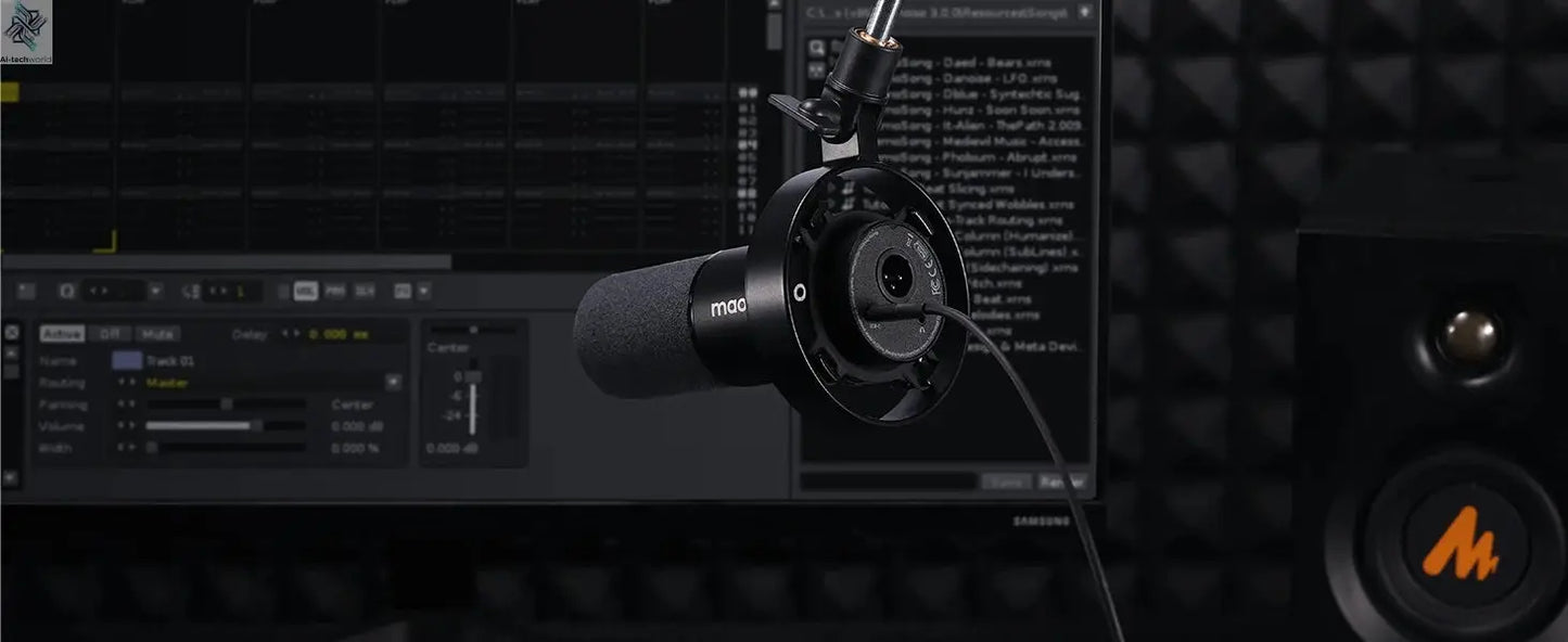 Maono PD300X Dynamic Microphone XLR USB Podcast Recording Mic 192kHz24bit for Content Creation Home Audio Studio Noise Reduction Ai-TechWorld 