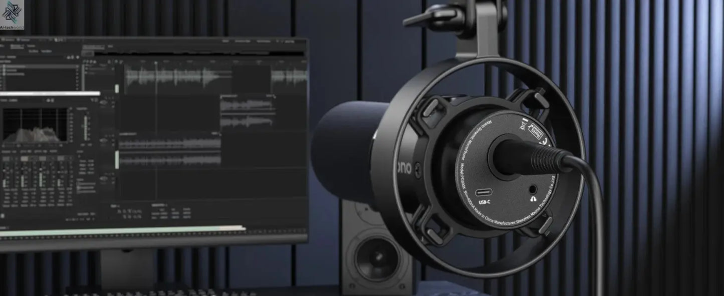 Maono PD300X Dynamic Microphone XLR USB Podcast Recording Mic 192kHz24bit for Content Creation Home Audio Studio Noise Reduction Ai-TechWorld 