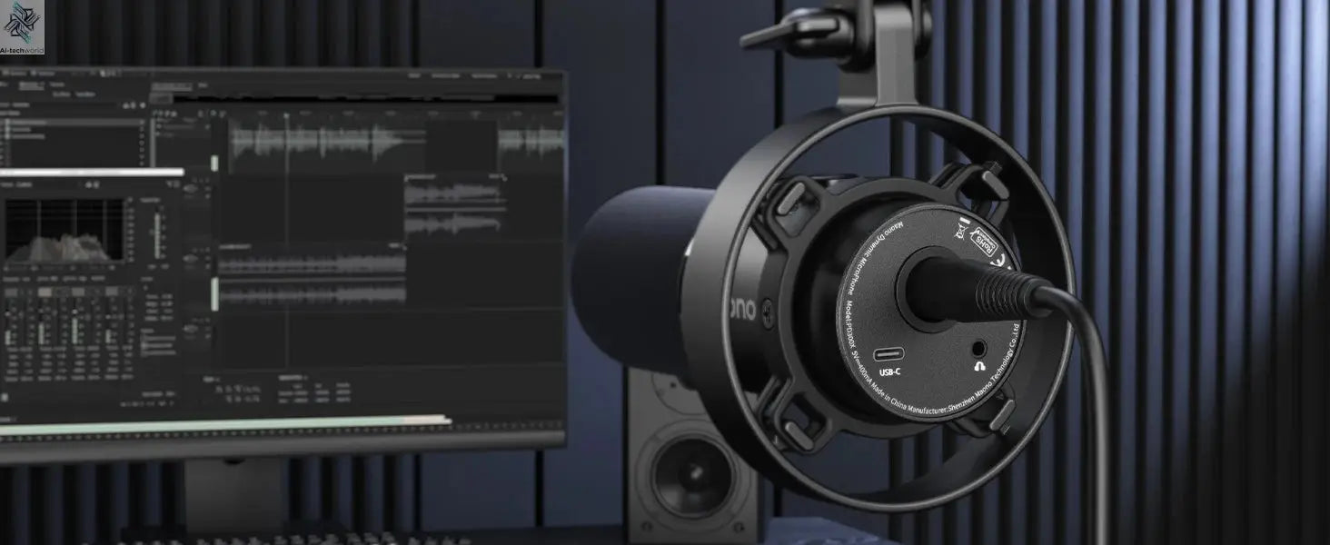 Maono PD300X Dynamic Microphone XLR USB Podcast Recording Mic 192kHz24bit for Content Creation Home Audio Studio Noise Reduction Ai-TechWorld 