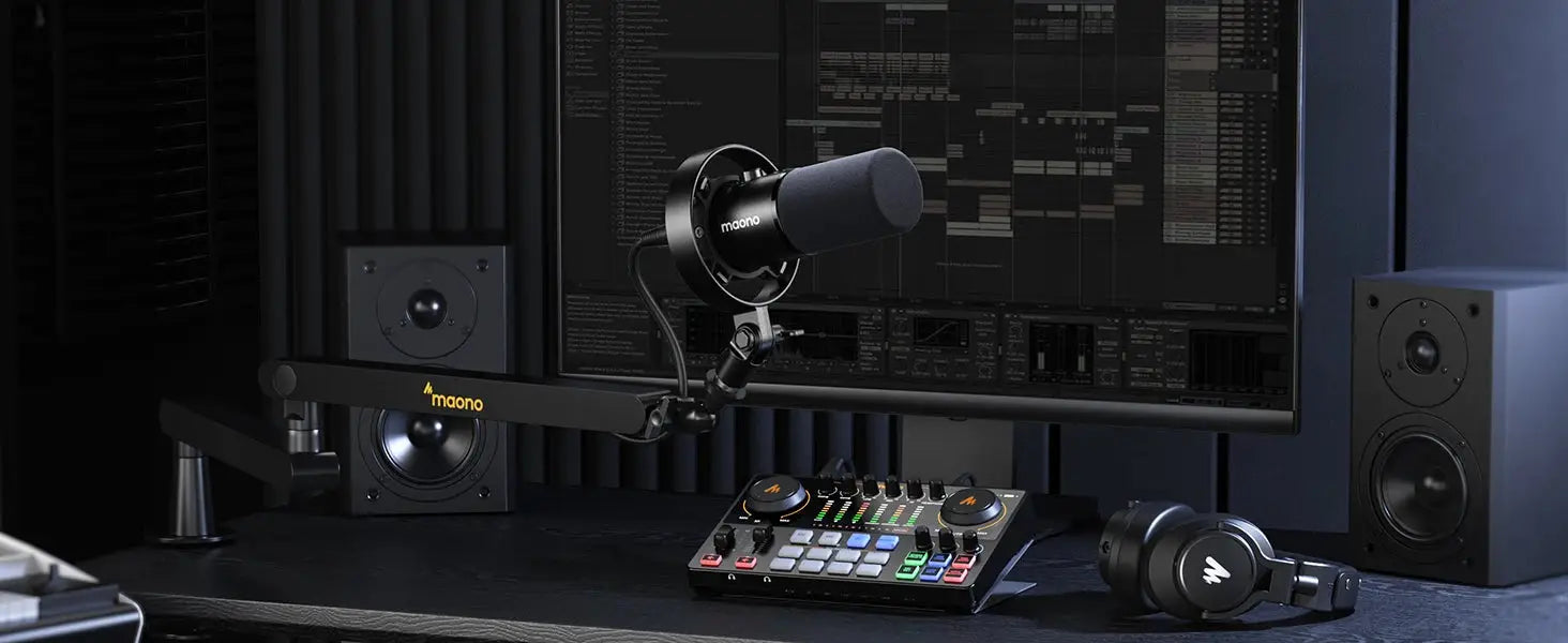 Maono PD300X Dynamic Microphone XLR USB Podcast Recording Mic 192kHz24bit for Content Creation Home Audio Studio Noise Reduction Ai-TechWorld 