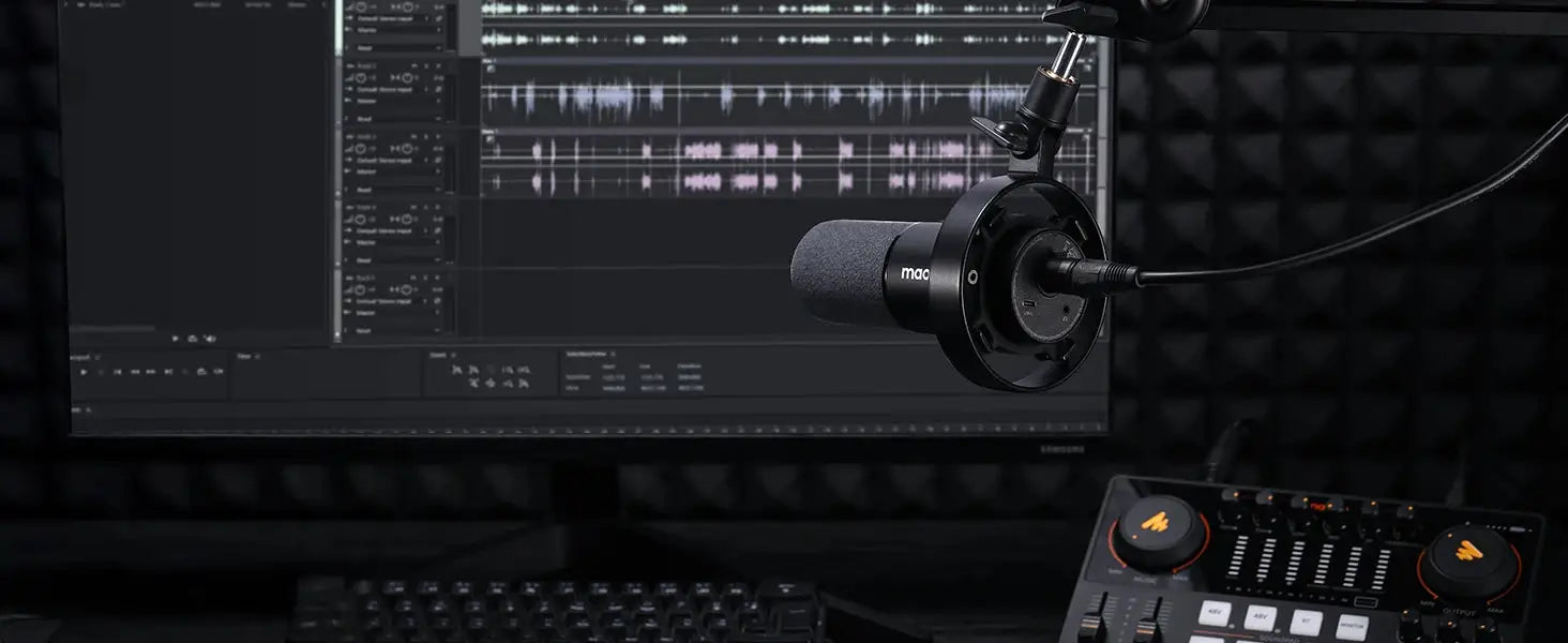 Maono PD300X Dynamic Microphone XLR USB Podcast Recording Mic 192kHz24bit for Content Creation Home Audio Studio Noise Reduction Ai-TechWorld 