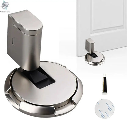 Mechanical No Drilling Door Stopper Keep Door Open Magnetic Door Stopper Heavy Duty No Drill Door Stopper for Office Home Garage Ai-TechWorld 