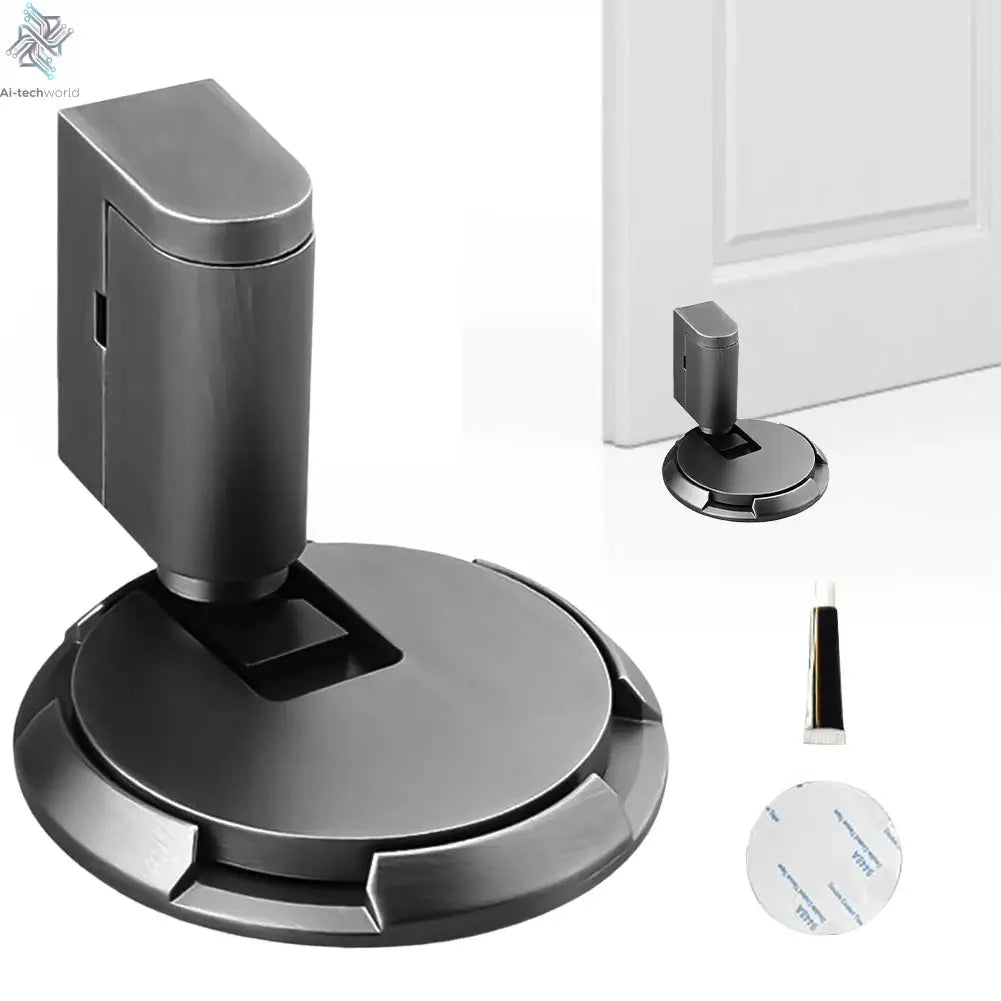 Mechanical No Drilling Door Stopper Keep Door Open Magnetic Door Stopper Heavy Duty No Drill Door Stopper for Office Home Garage Ai-TechWorld 