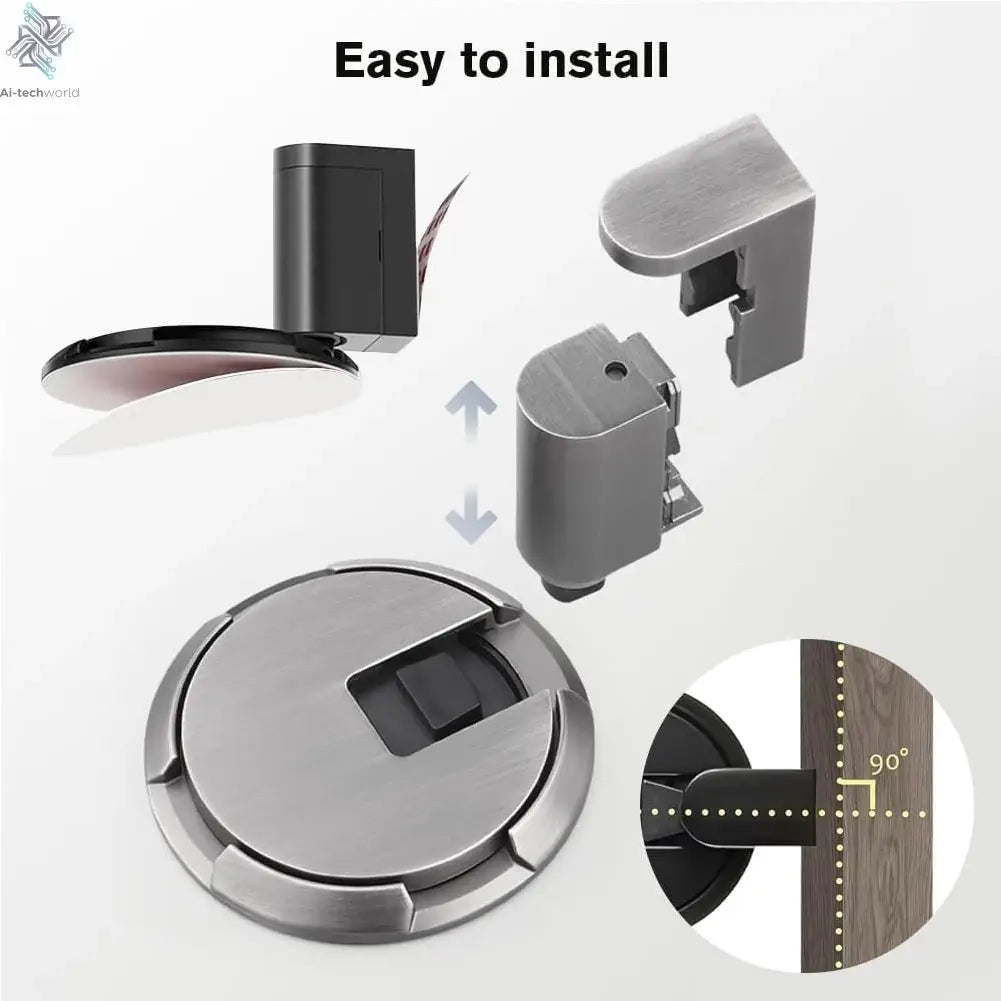 Mechanical No Drilling Door Stopper Keep Door Open Magnetic Door Stopper Heavy Duty No Drill Door Stopper for Office Home Garage Ai-TechWorld 